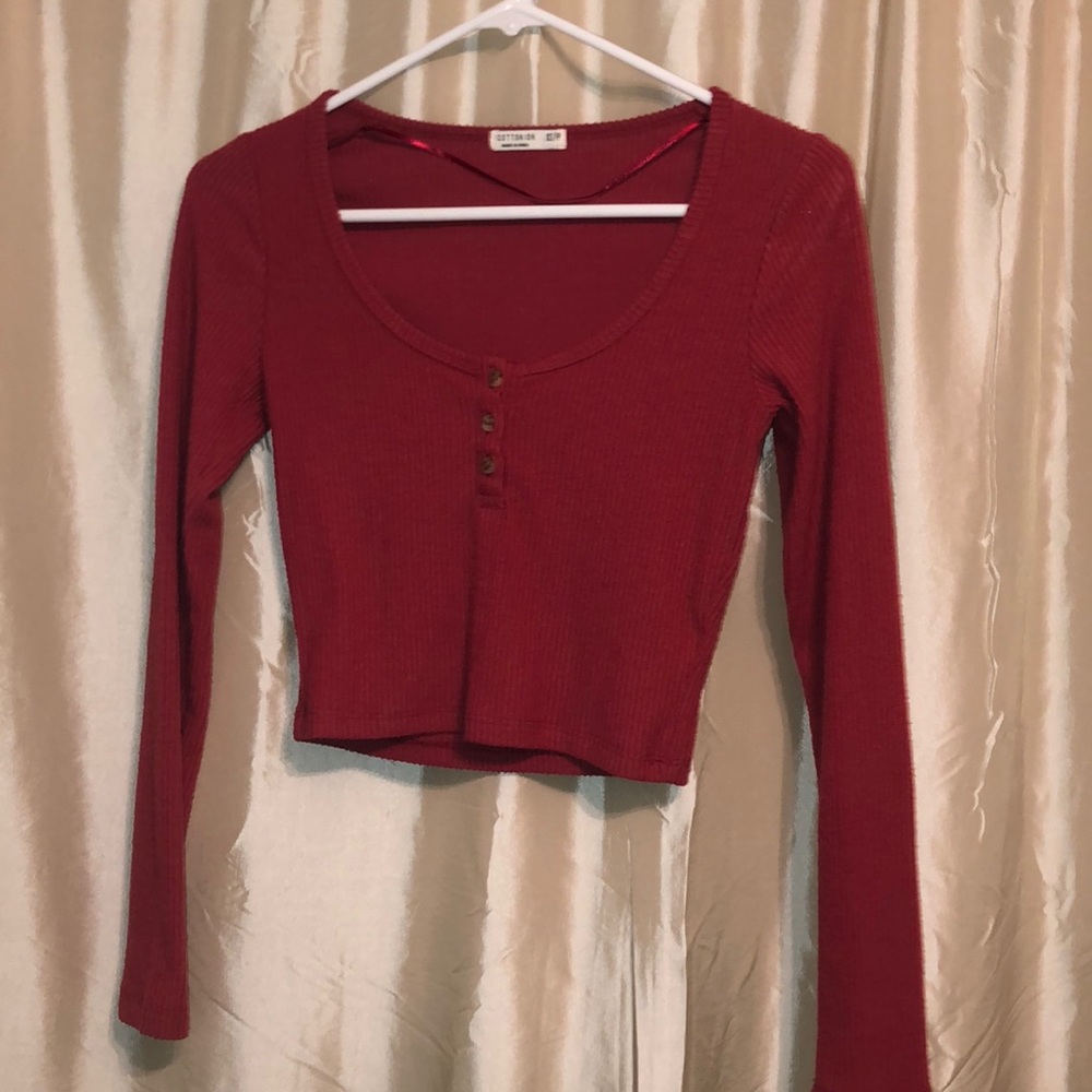 Cotton On long sleeve crop tee